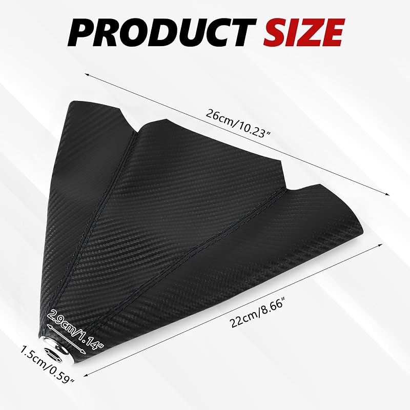 Funda cuero palanca cambios auto antipolvo patrón carbono