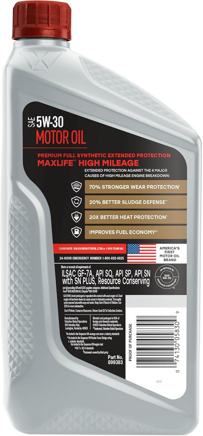 Aceite motor sintético 5W-30 1qt caja 6