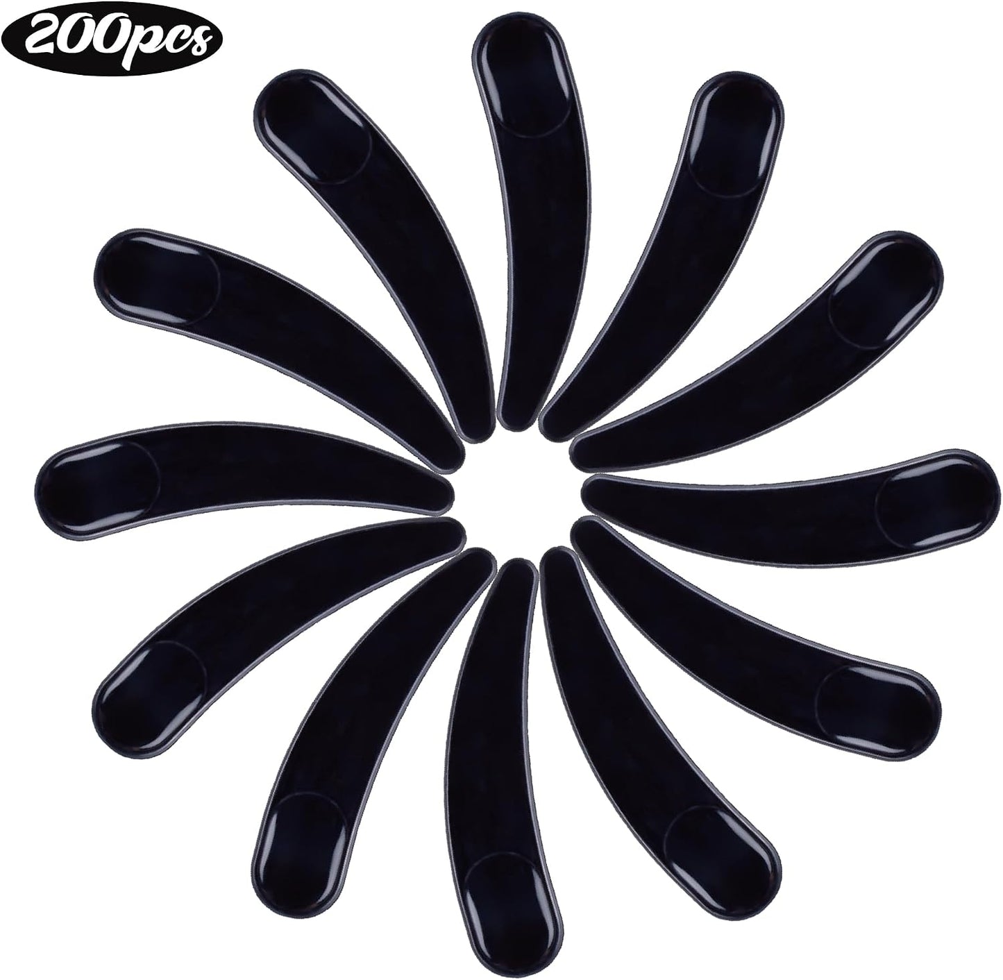 200 Espátulas Plástico Maquillaje Cuidado Facial Negro