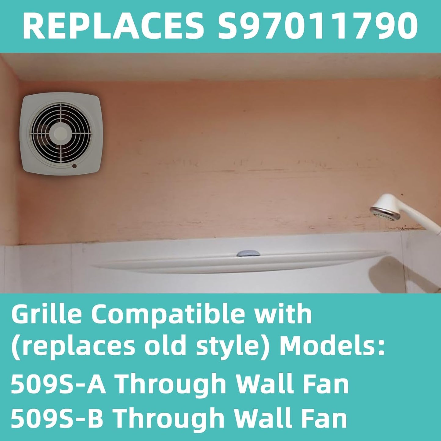 Rejilla ventilador pared Nutone 509S-A 509S-B 11 1/2 pulg