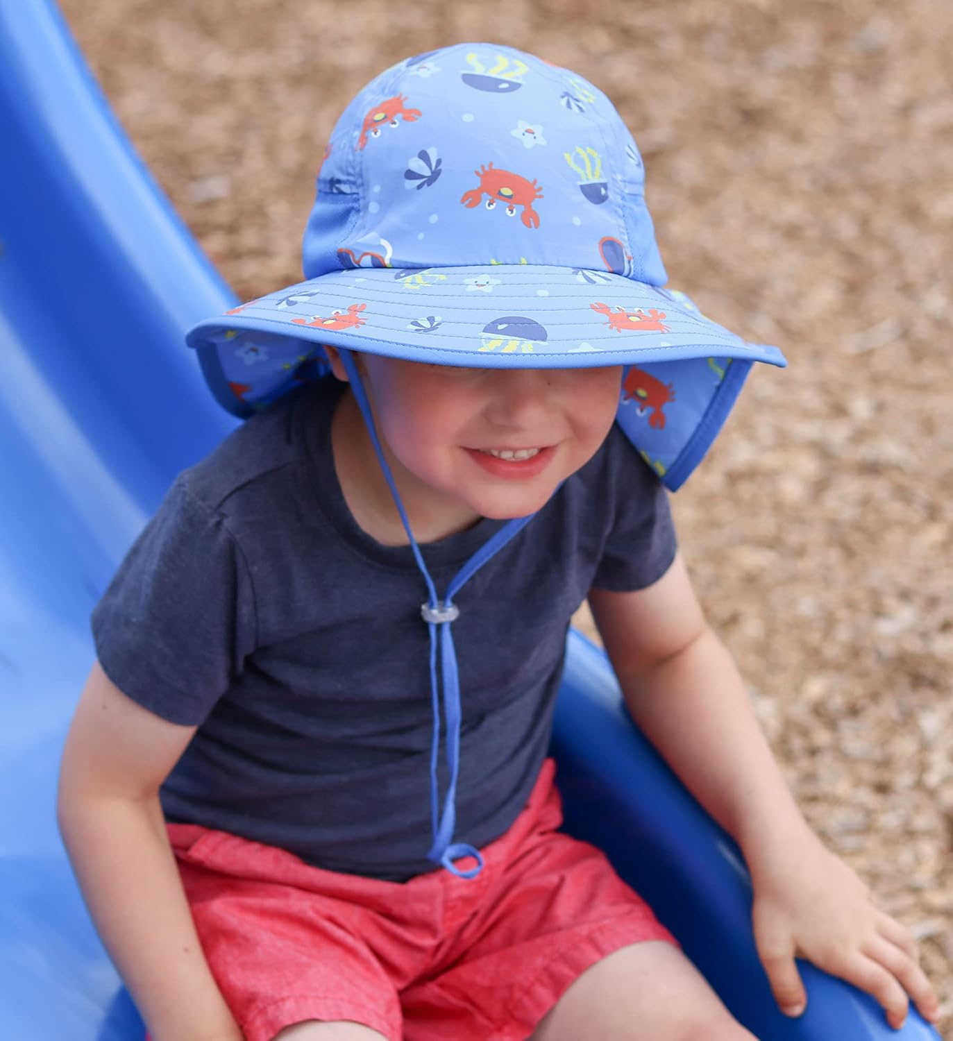 Sombrero sol UPF50 para niños 3-10 años con solapa cuello