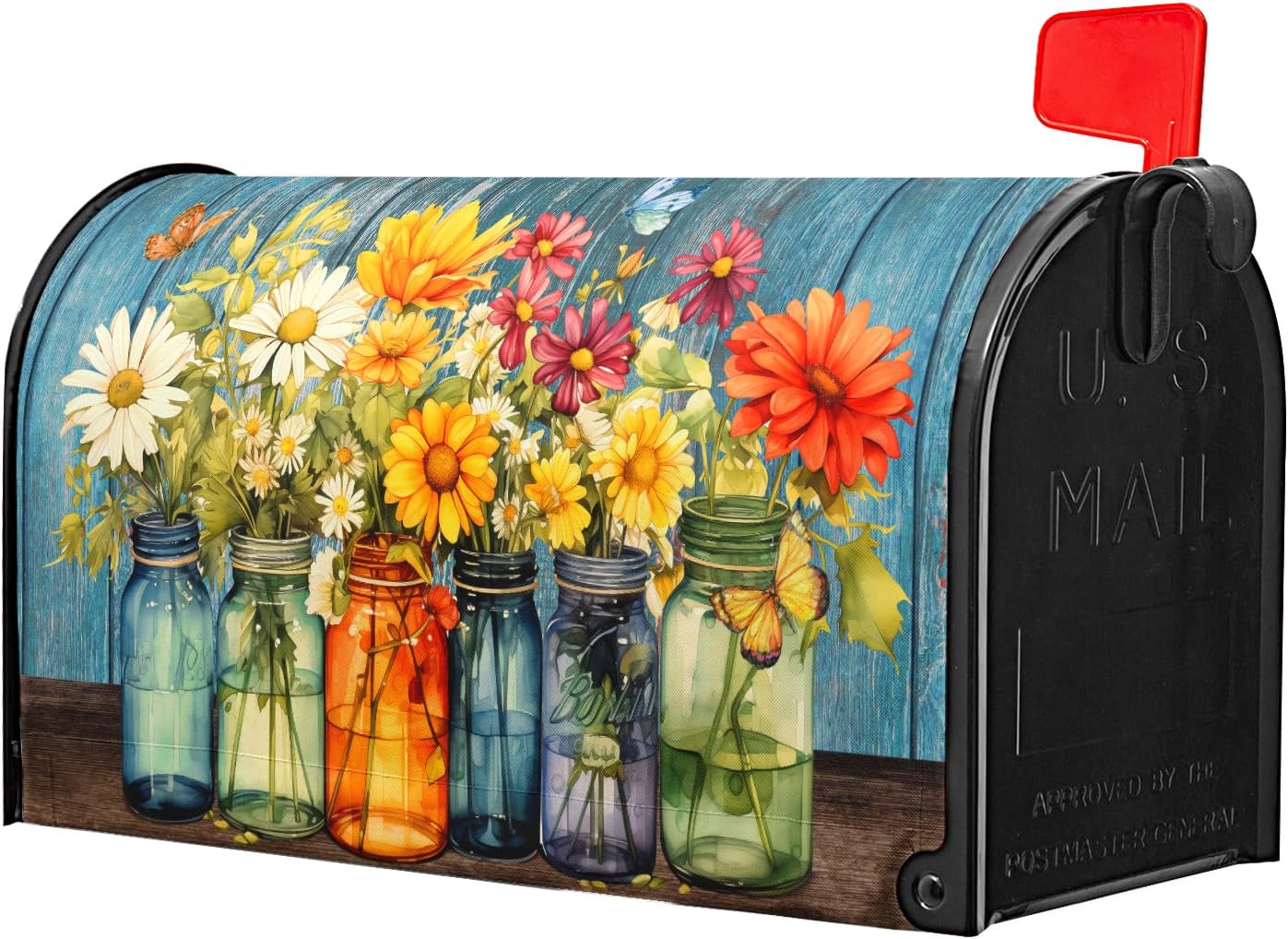 Fundas magnéticas para buzón 18x21pulg azul jardín