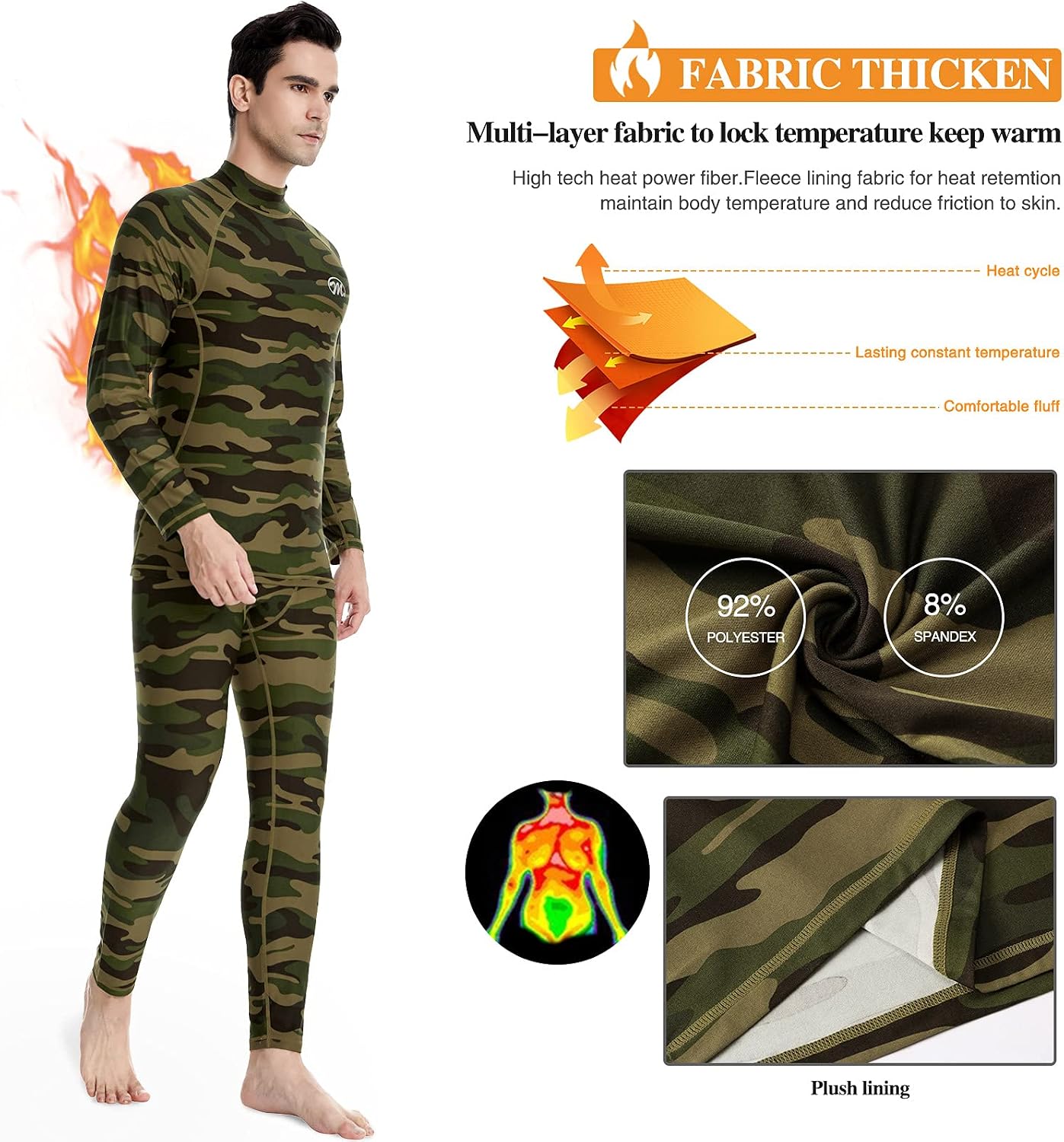 Conjunto ropa interior térmica hombre para esquiar