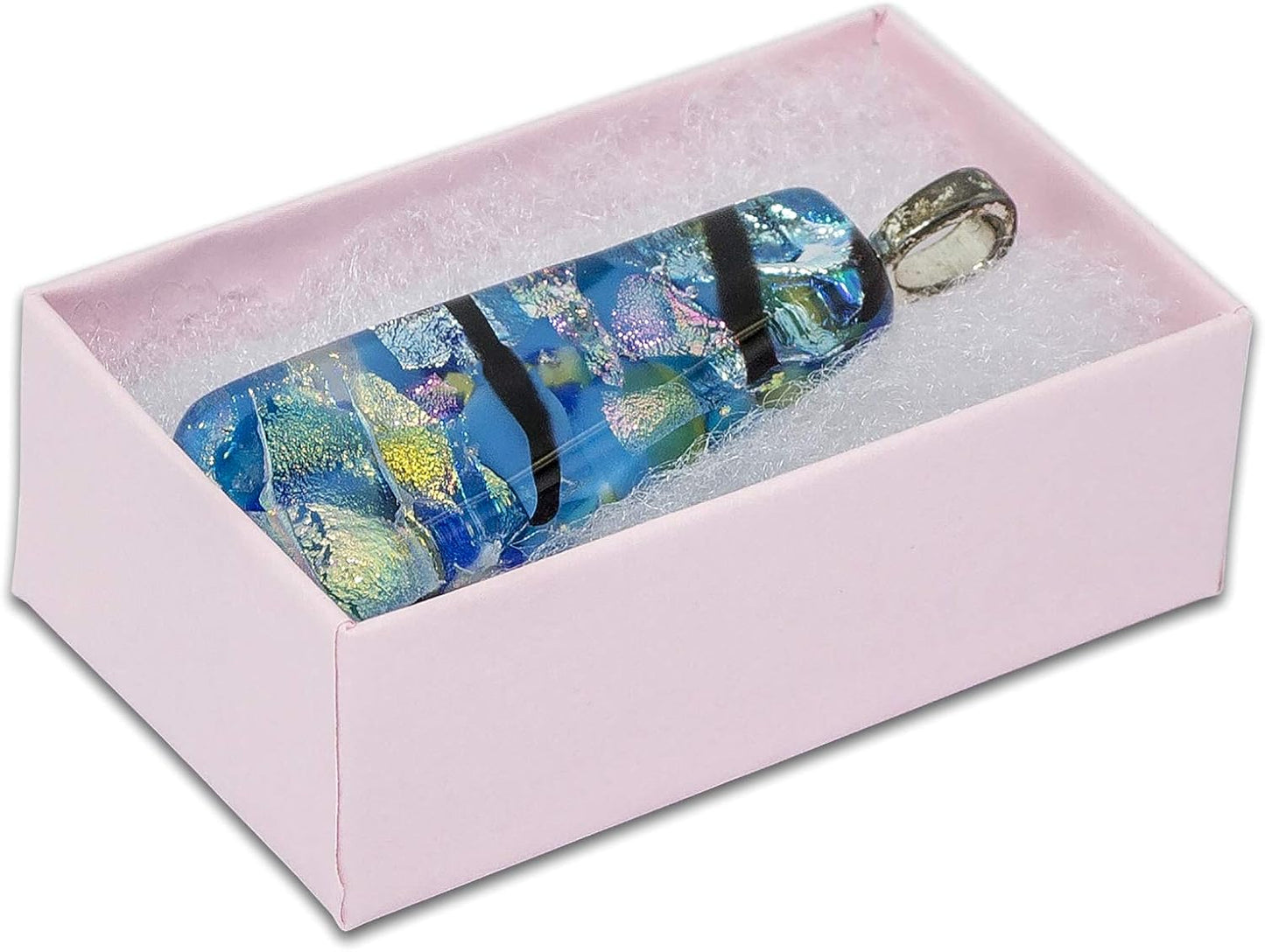 100 Cajas Joyería Rellenas Algodón Rosa Surtido