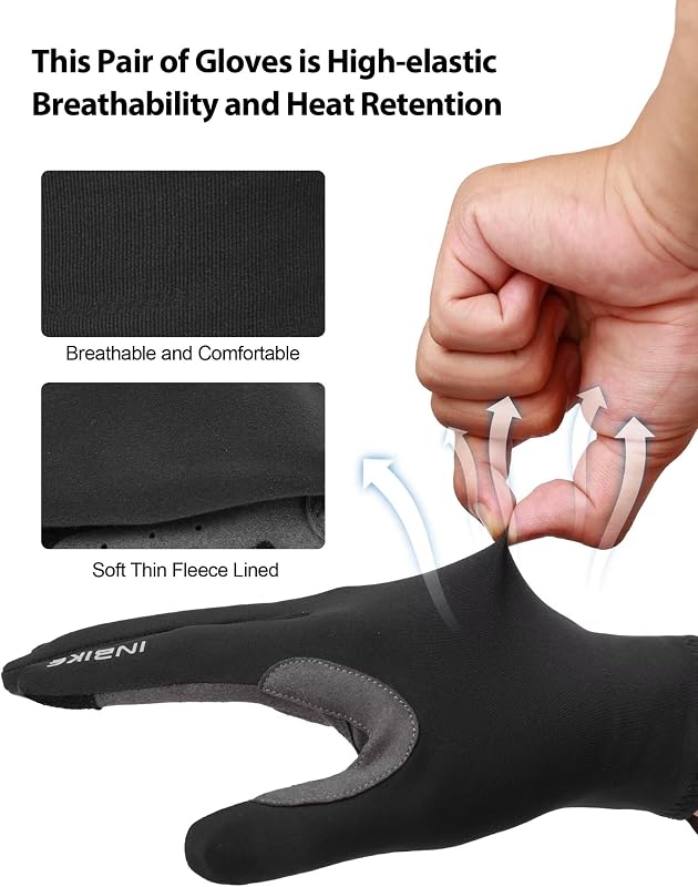 Guantes ciclismo forro polar tactil acolchados