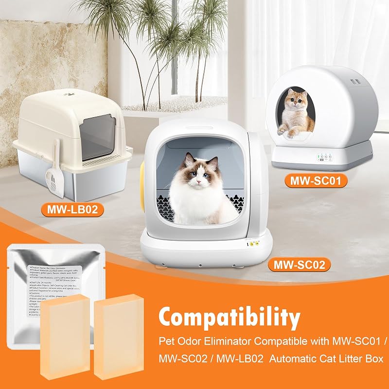 12 Desodorantes caja arena comp MeoWant MW-SC01 MW-SC02 LB02