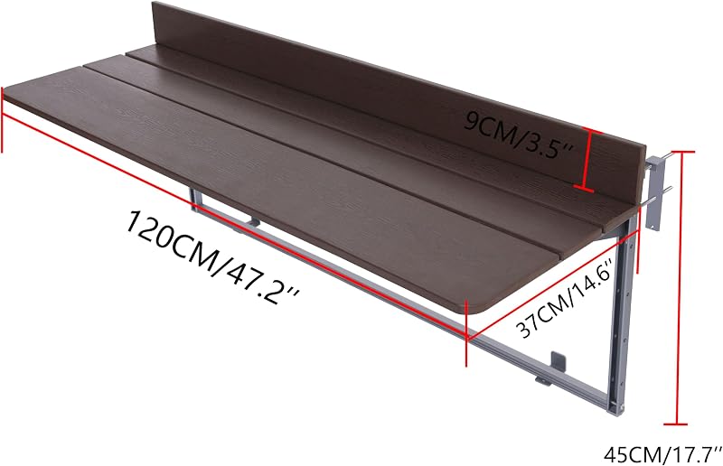 Mesa bar plegable para balcón colgante ajustable 5 niveles