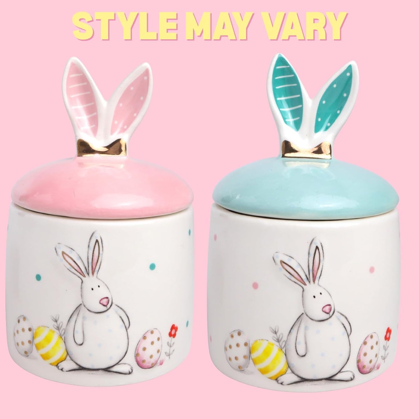 Recipiente cerámica Pascua decoración cocina granja 7.75pulg