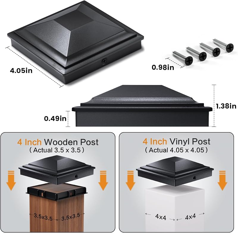 Tapones postes 4x4 36pzas cubiertas impermeables exteriores