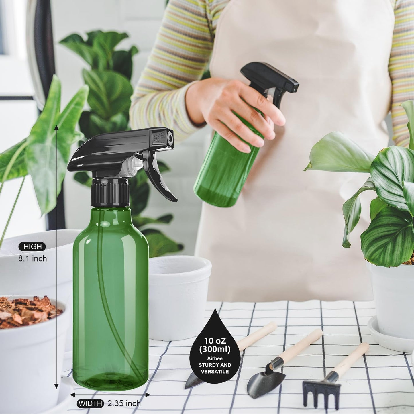 2 Botellas Rociadoras Plástico Sin BPA 10oz