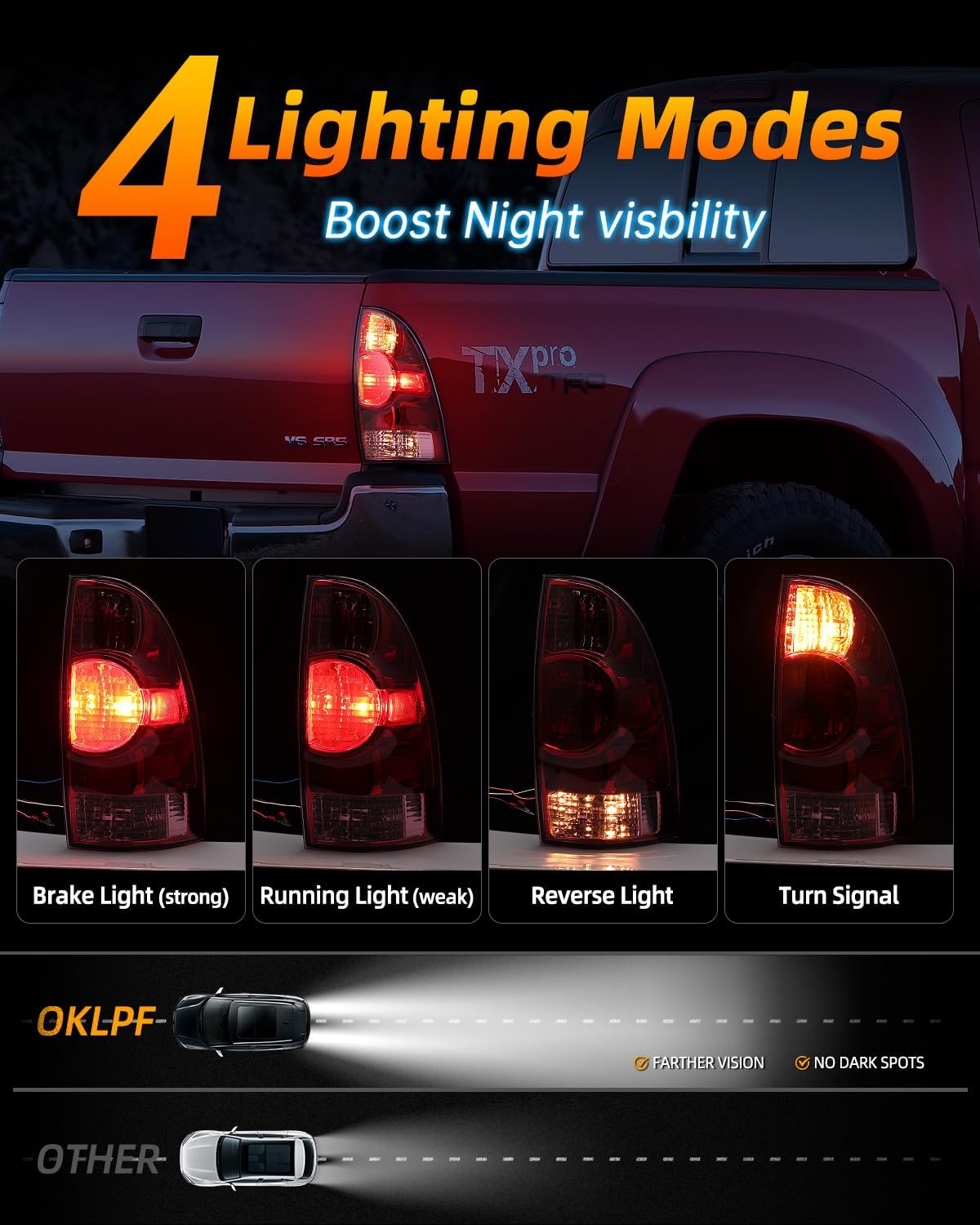 Luces traseras freno comp Toyota Tacoma con bombilla