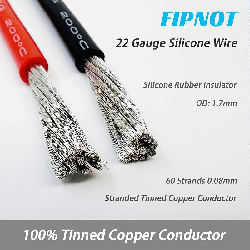 Cable silicona 22 AWG 400 ft alambre cobre estañado 600V