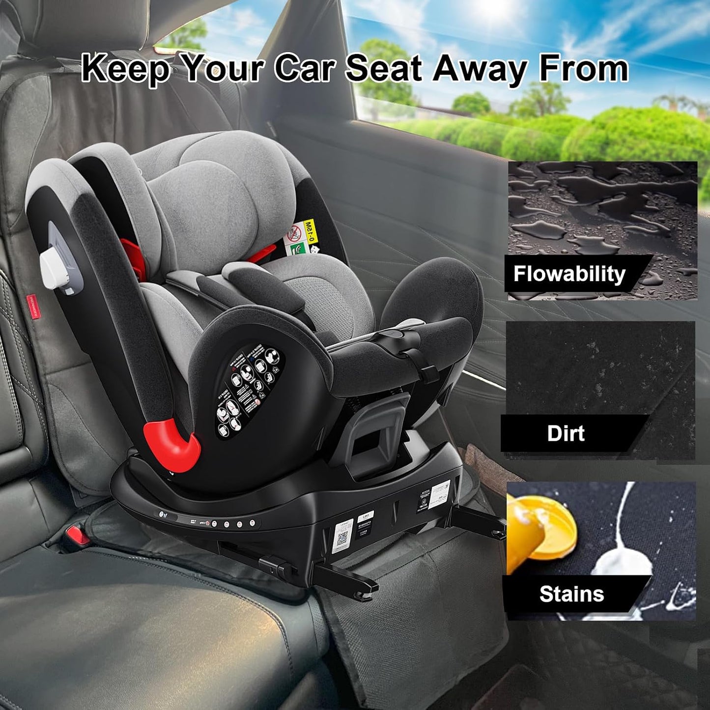 Protector asiento auto infantil tela impermeable