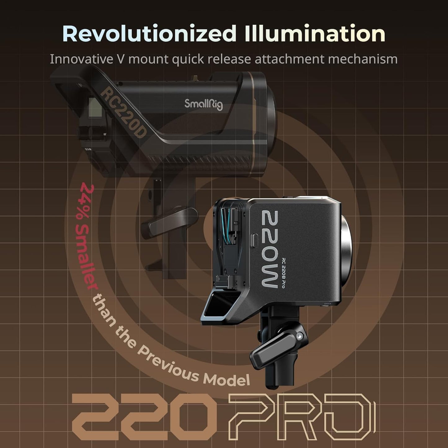 Luz video COB bicolor 2700K-6500K CRI 95 soporte Bowens