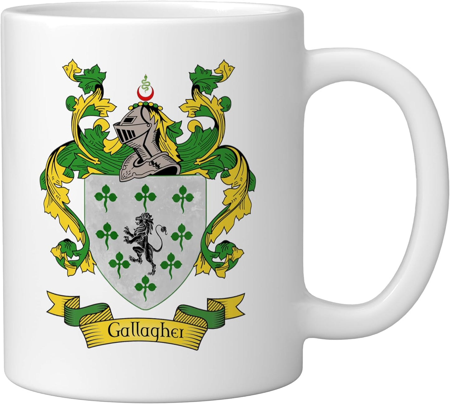 Taza Cerámica Blanca Escudo Familiar Gallagher