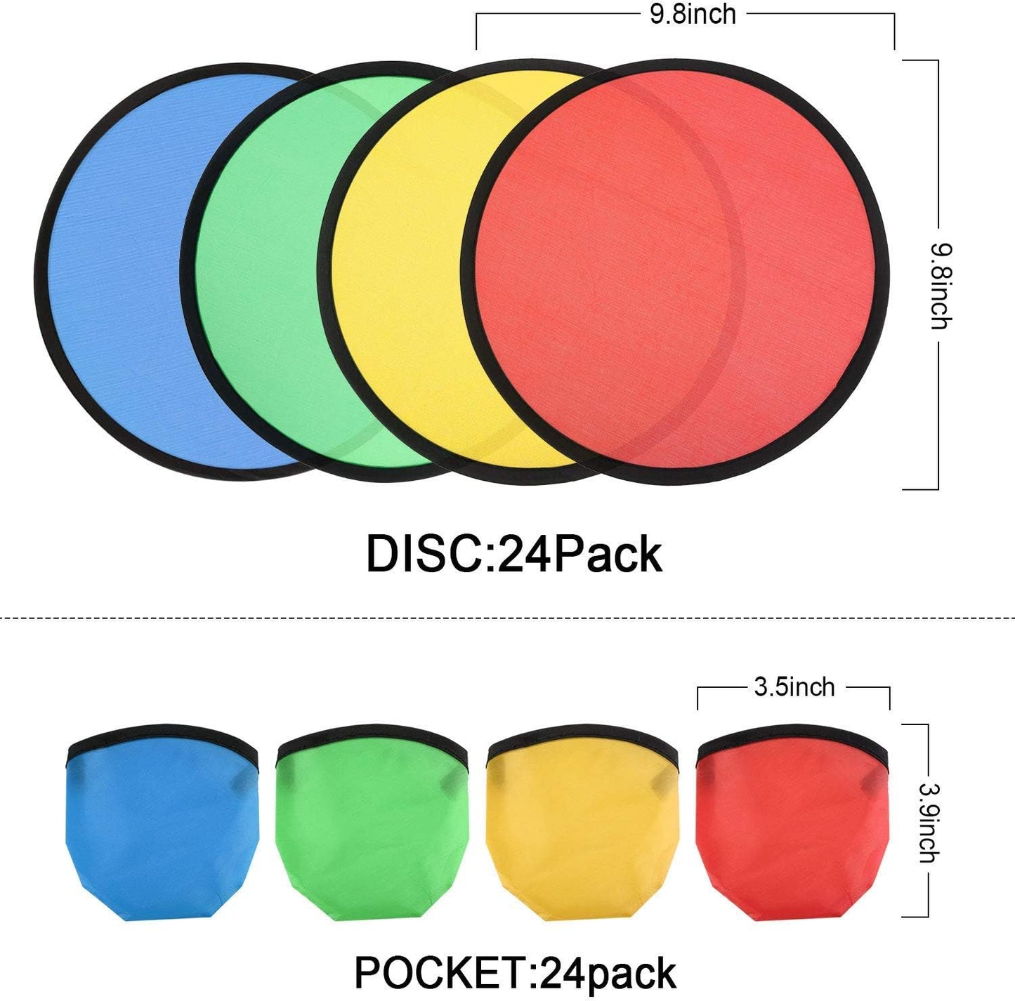 Set 24 Ventiladores Disco Volador Plegable Juguete Verano