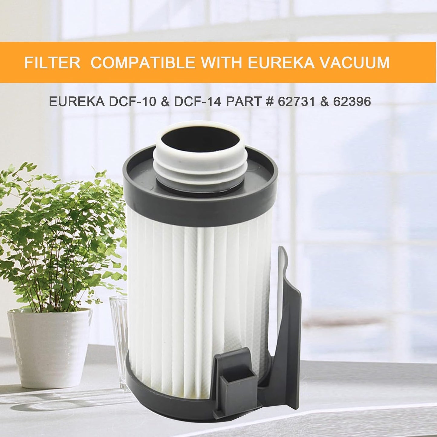 4 Pzas Filtro HEPA Eureka DCF-10 DCF-14