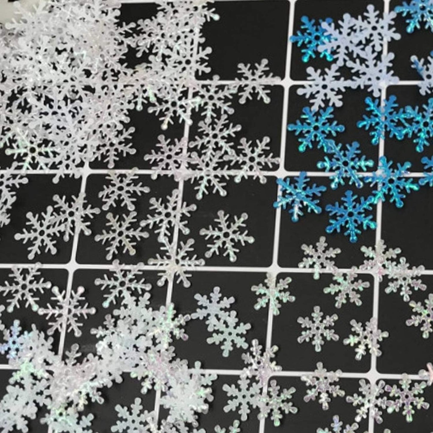 Confeti nieve blanco azul paquete fiesta Navidad bodas cumpleaños