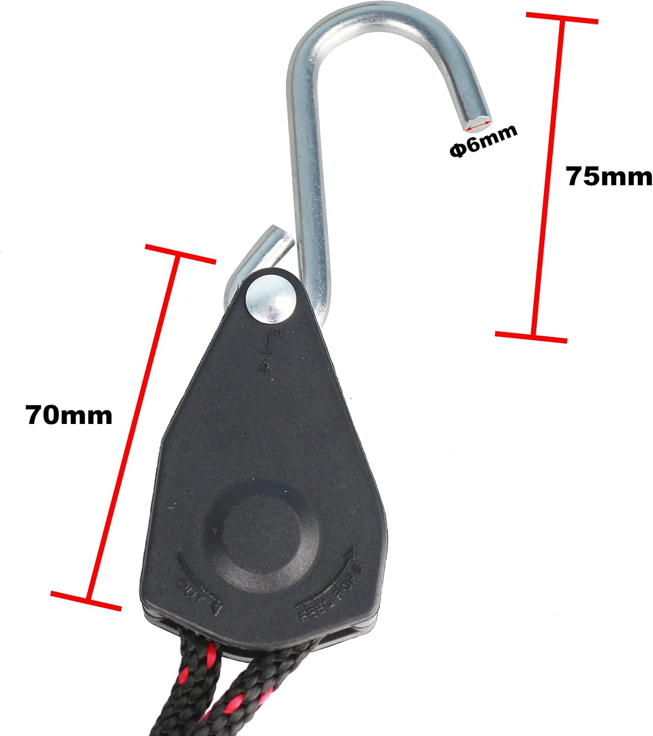 Correa amarre ajustable kayak canoa 1/4pulg x10pies pack 2