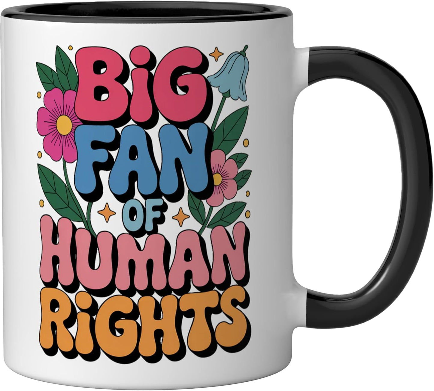 Taza Cerámica Derechos Humanos Feminismo Negro/Blanco