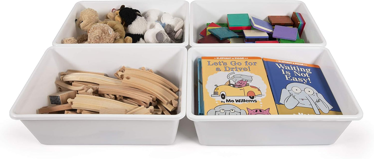Organizadores juguetes niños set 4 color blanco grandes