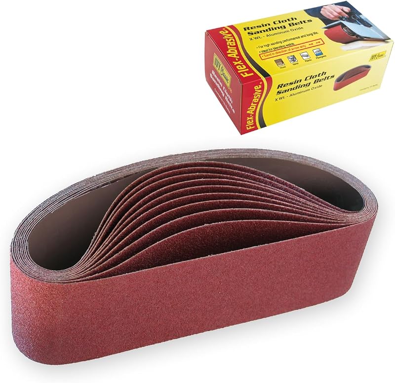 Cinturón lijado óxido aluminio 80 grano 3x24pulg pack 10
