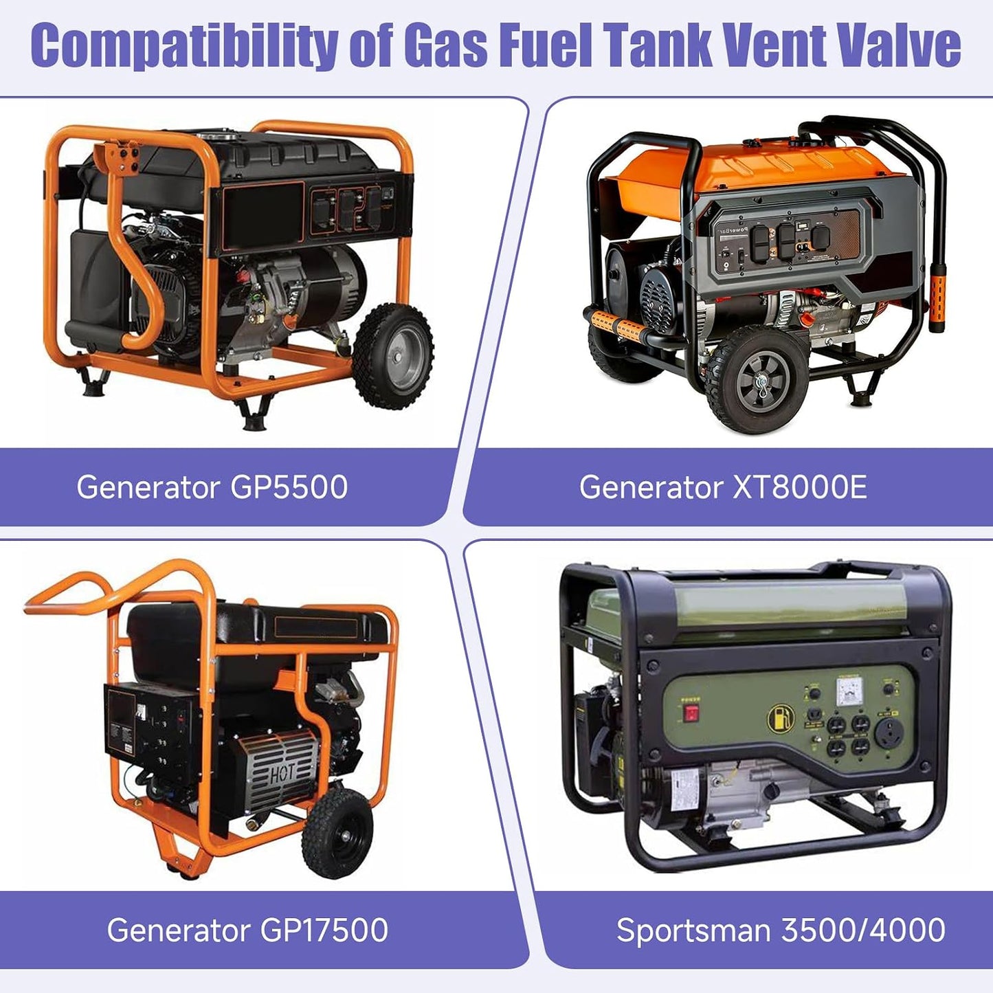 Válvula ventilación tanque gasolina comp GP5500 GP6500 XP10000E negro