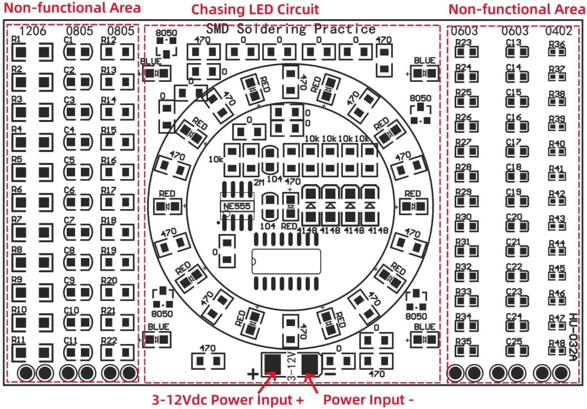 Kit soldadura SMD con PCB luces LED para entusiastas