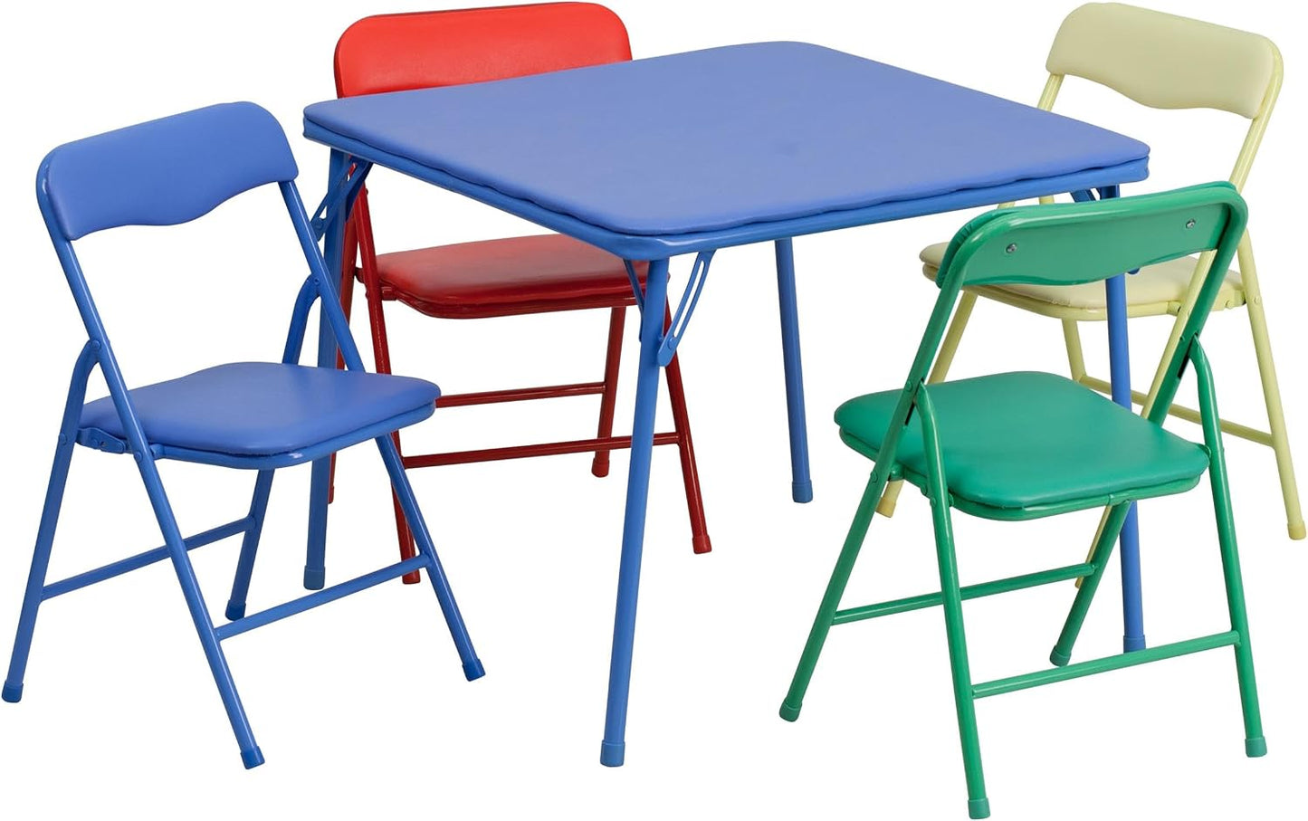 Set 5 Pzas Mesa y Sillas Plegables para Niños Multicolor