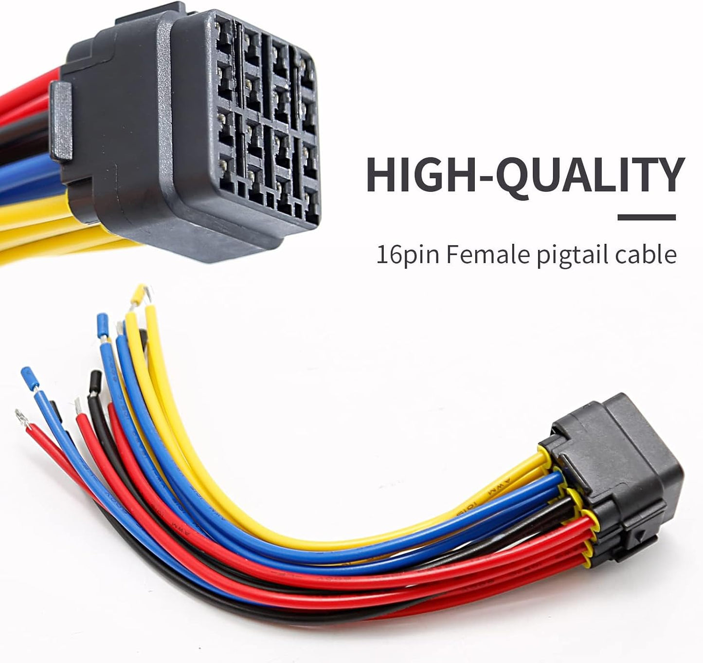 Conector eléctrico 16 pines enchufe macho y hembra 6pulg universal