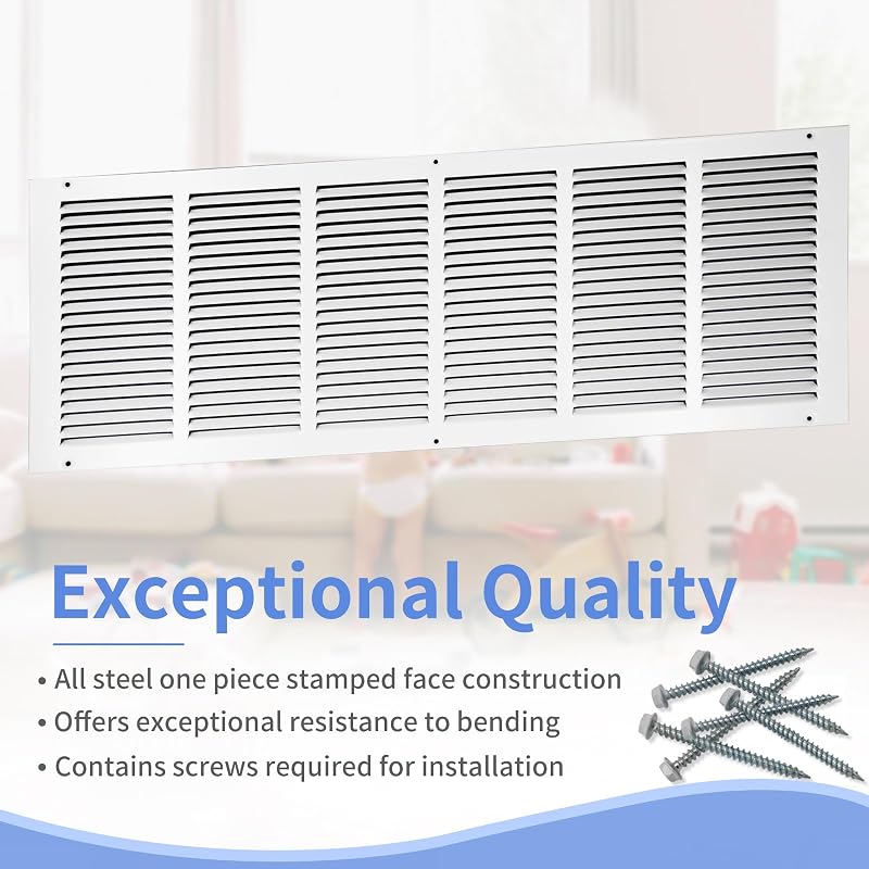 Rejilla aire retorno acero 30x10" techo pared
