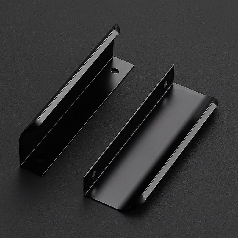 Set 20 Tiradores Borde Negro Mate 96mm para Cajones Cocina
