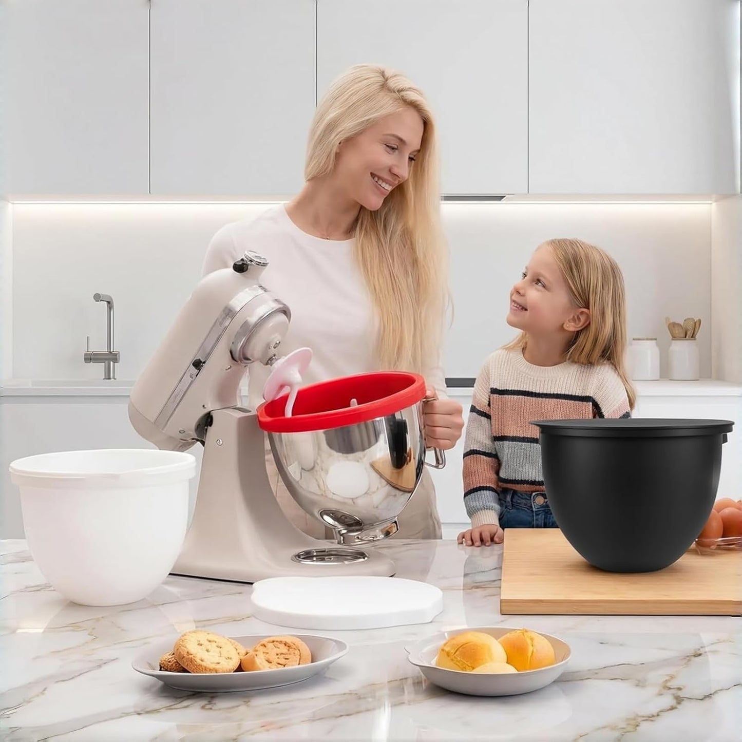 Revestimientos de silicona para mezcladores KitchenAid 5 cuartos antideslizante compatible con lavavajillas y microondas