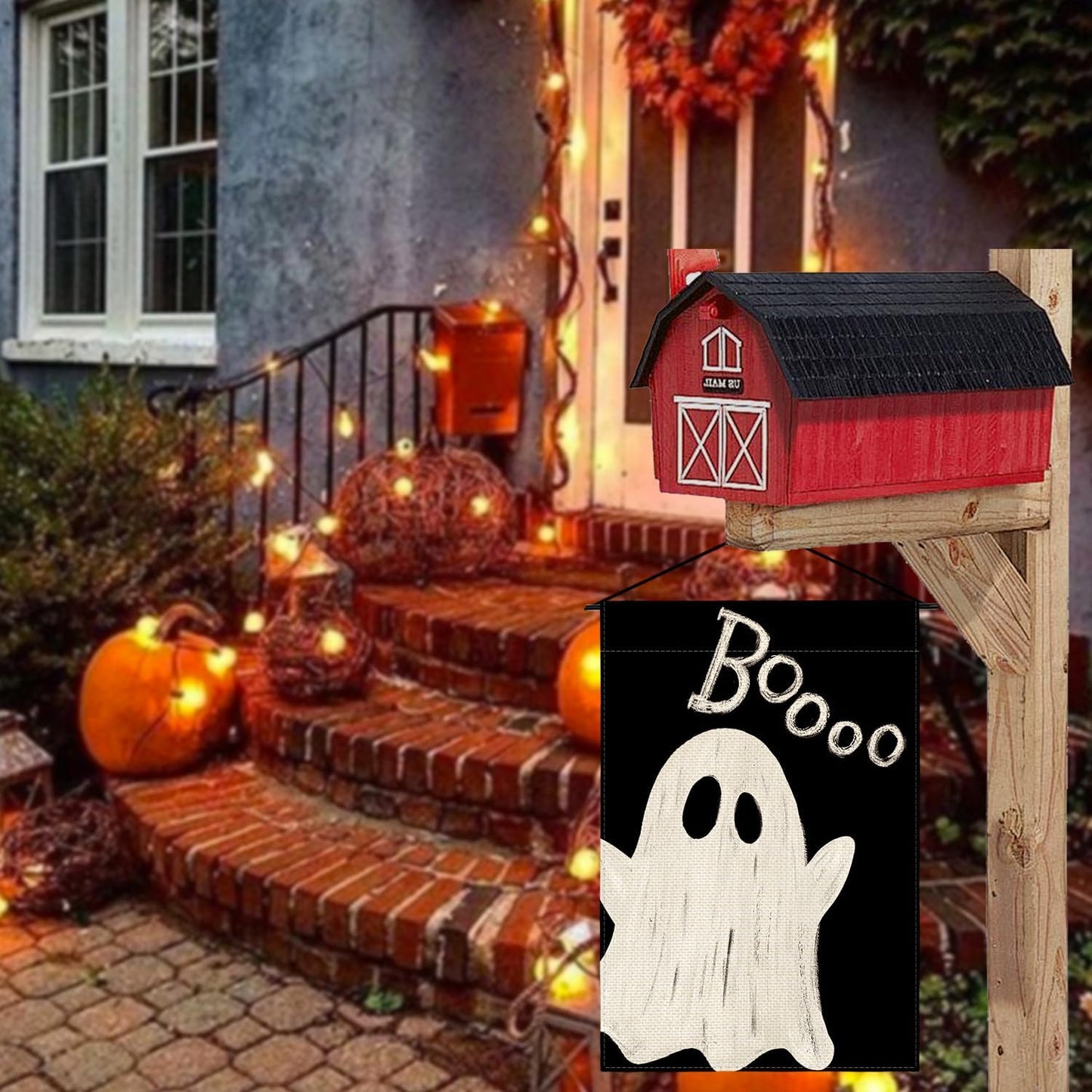 Bandera Halloween 12x18pulg doble cara exterior