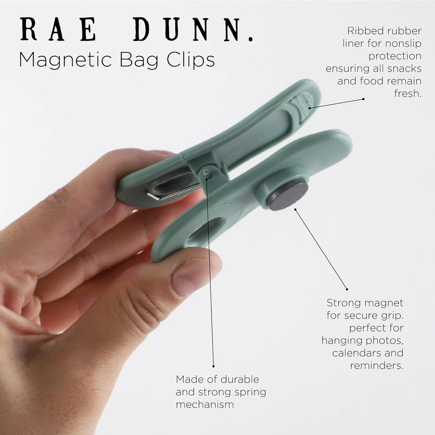 Clips para bolsas con imán sellado hermético