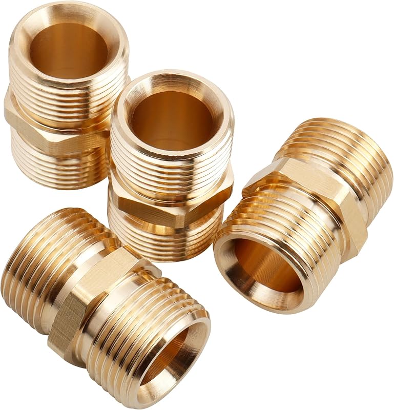 4 Adaptadores Manguera Lavadora M22-0.551pulg Latón