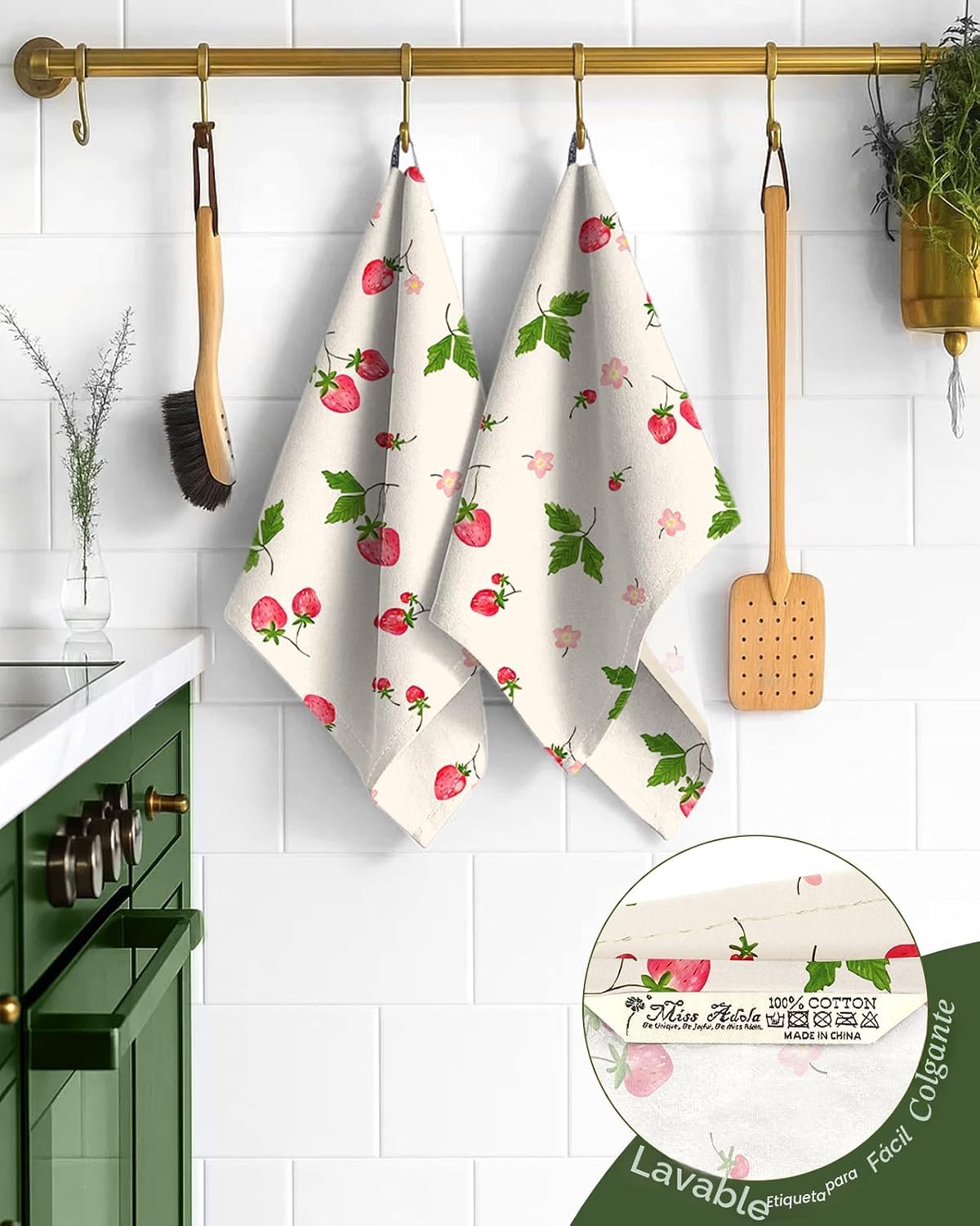 Set 2 toallas cocina saco harina 18x26pulg algodón