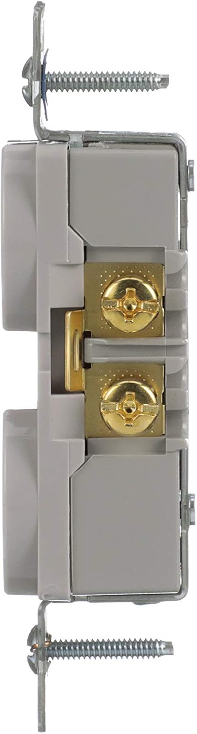 Receptáculo dúplex 15A 125V color gris