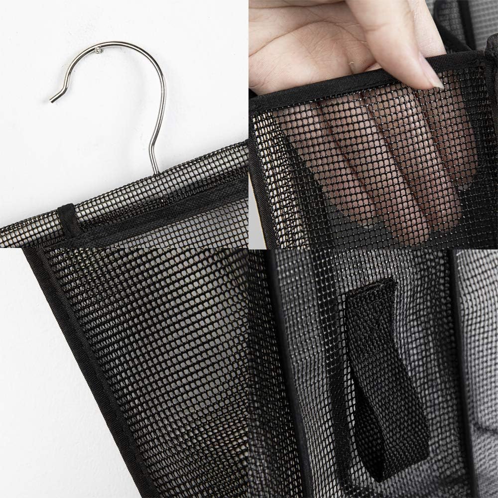 Organiz. ducha malla colgante baño negro