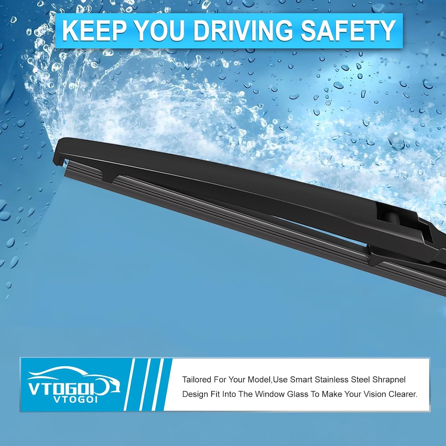 Escobillas trasero 10pulg Jeep Compass 18-24 Chevy Orlando 12-14