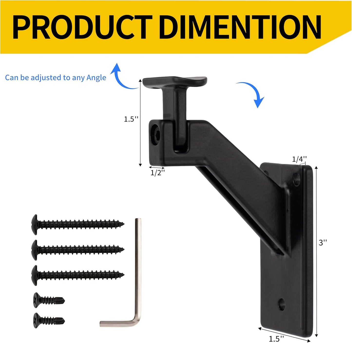 Kit pasamanos aluminio 1.4pulg soportes acero inox 304