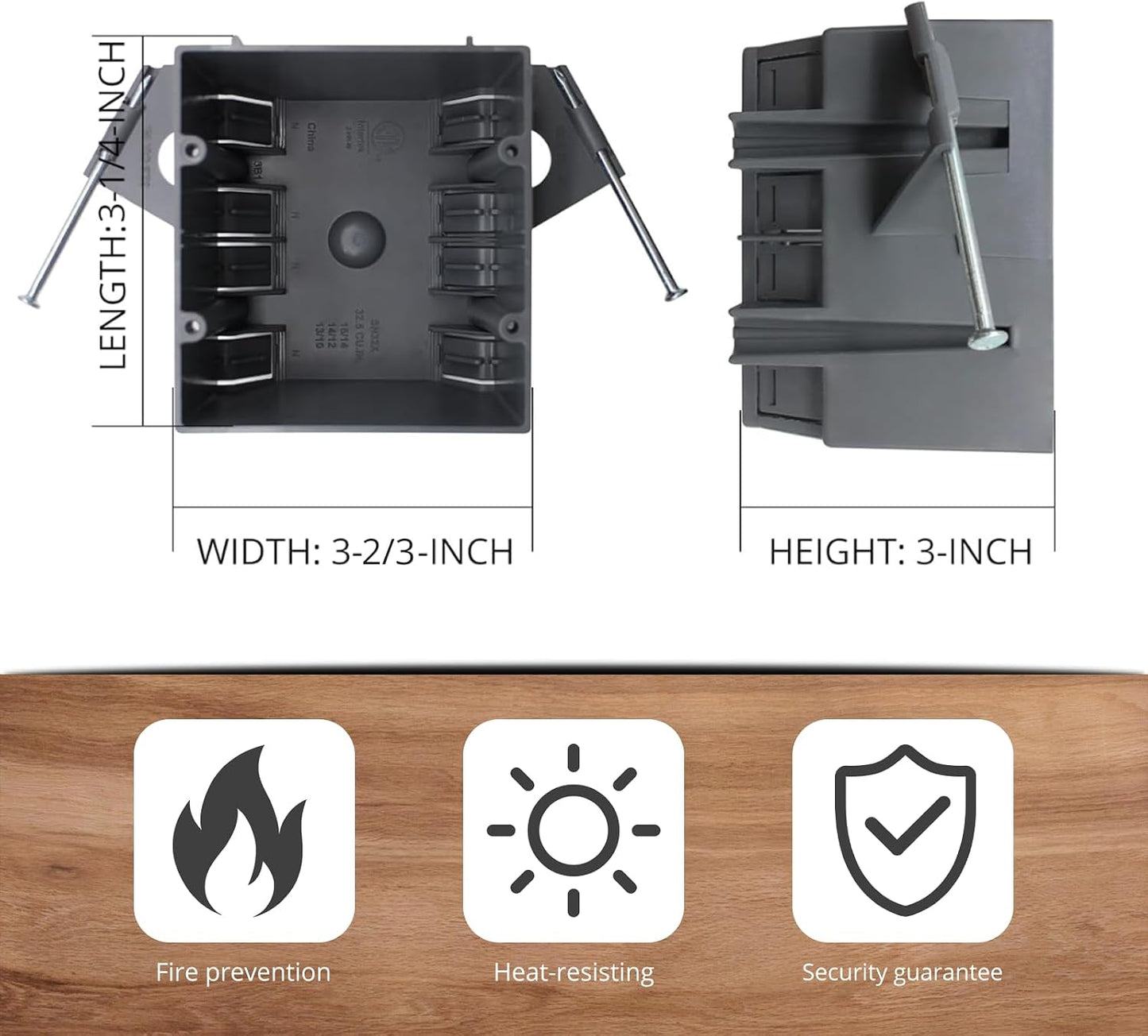 Caja eléctrica doble banda PVC 32 cu pack 12 cert ETL