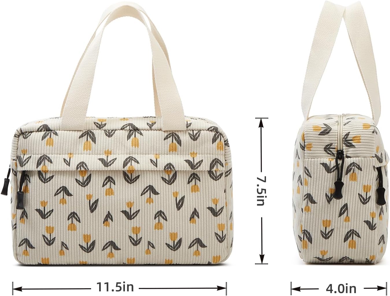 Bolsa maquillaje grande con cremallera y asa para viaje