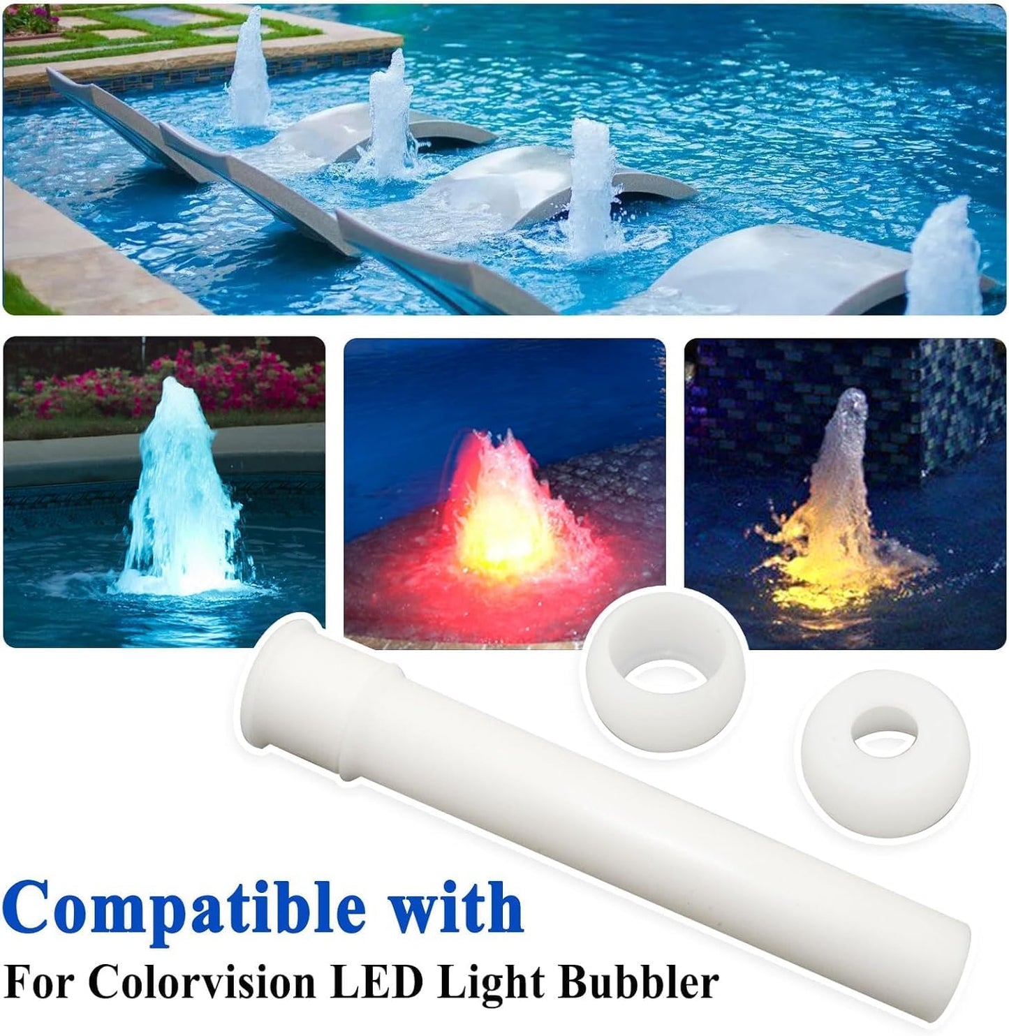 2 Juegos piezas montaje globo ocular para piscina spa led
