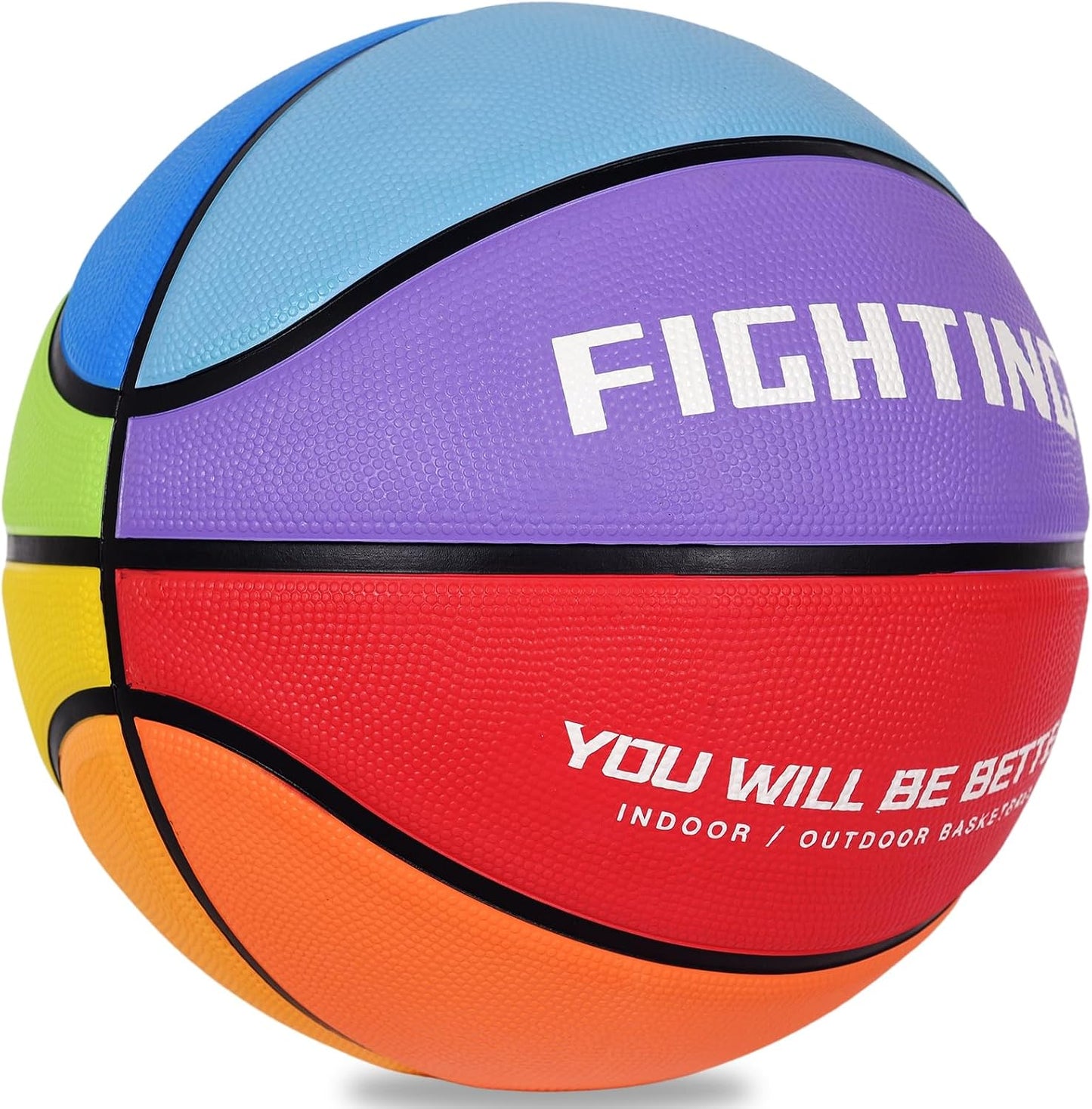 Baloncesto goma niños tamaños 3-7 colorido 22-29.5pulg