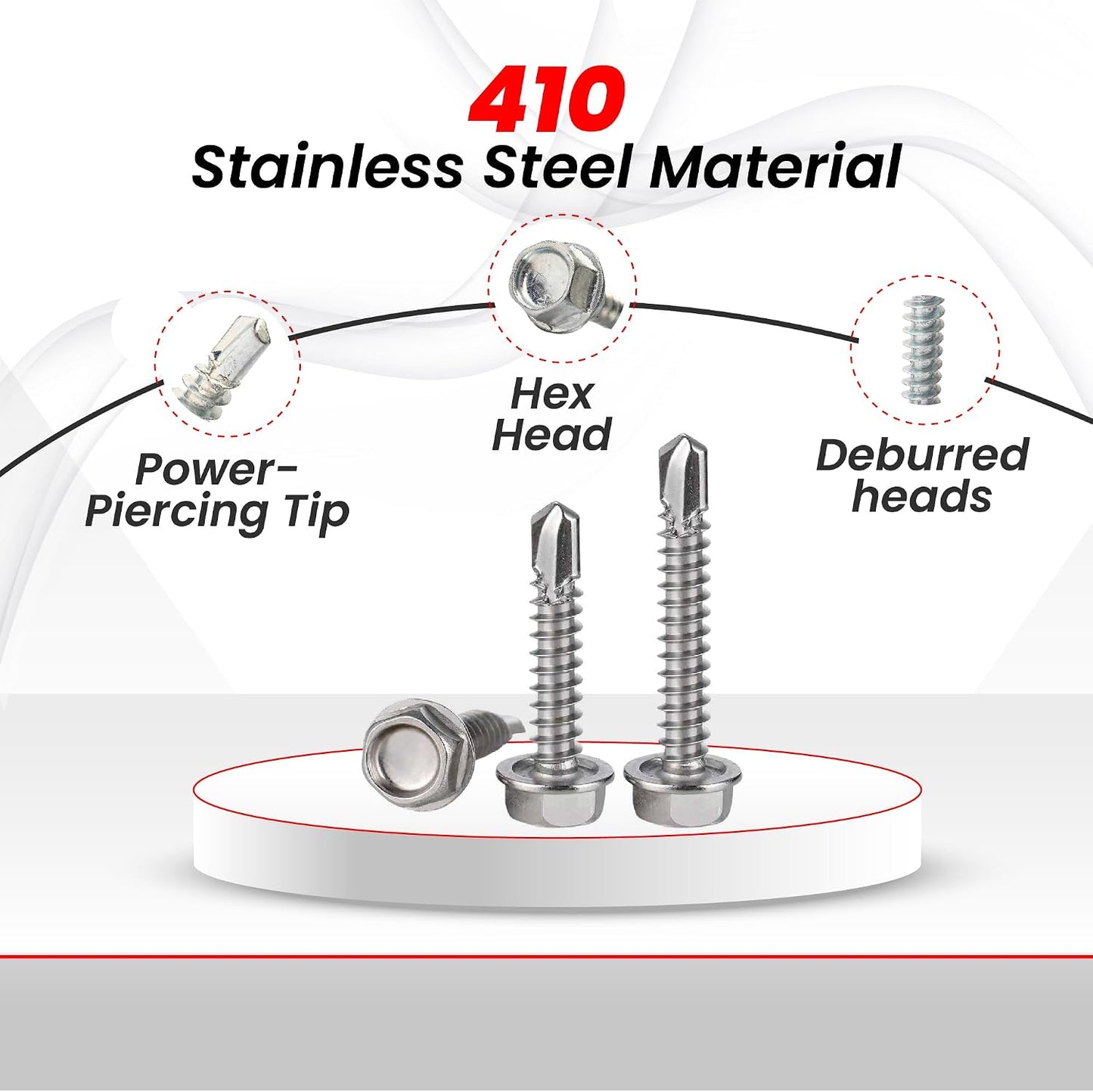 Tornillos autorroscantes acero inox 410 set 60