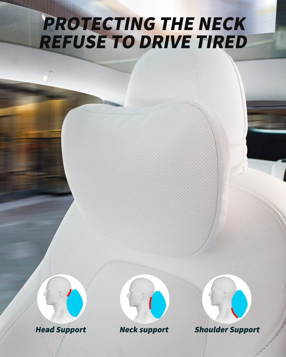 Almohada reposacabezas piel napa comp Tesla Modelo 3/Y/X/S 2