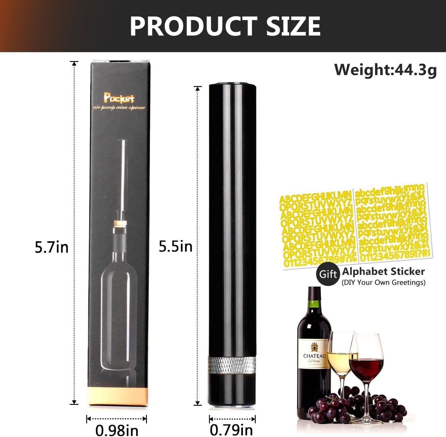 Abridor botellas vino sacacorchos aire portátil 3-7 bombas