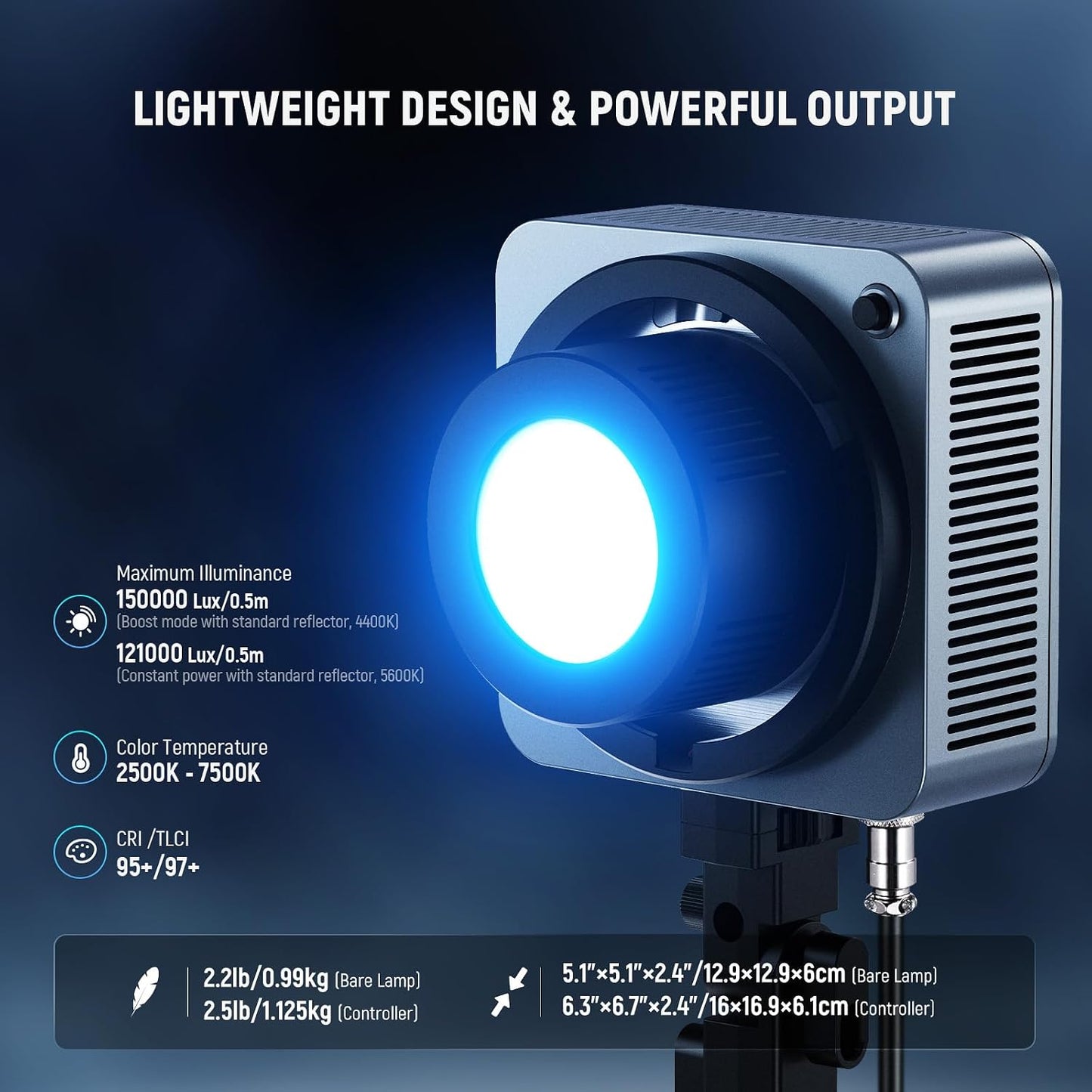 Luz LED RGB portátil para estudio y grabación