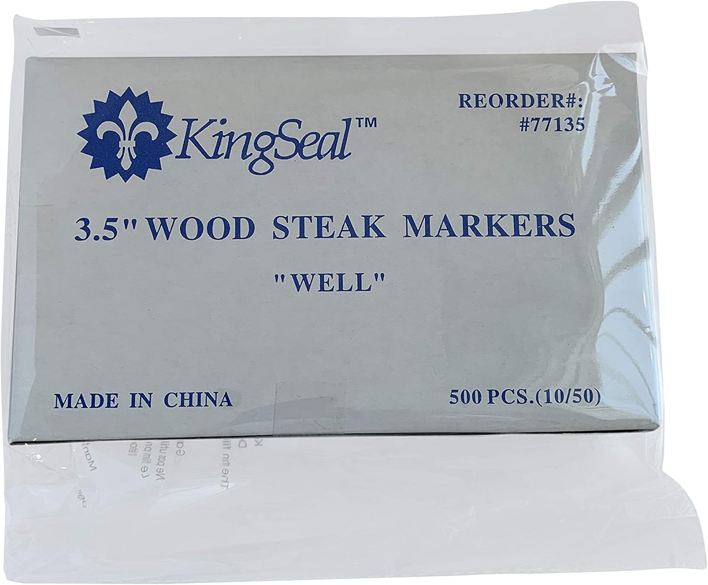 500 Marcadores Carne Madera Abedul 3.5" Estampado Calor